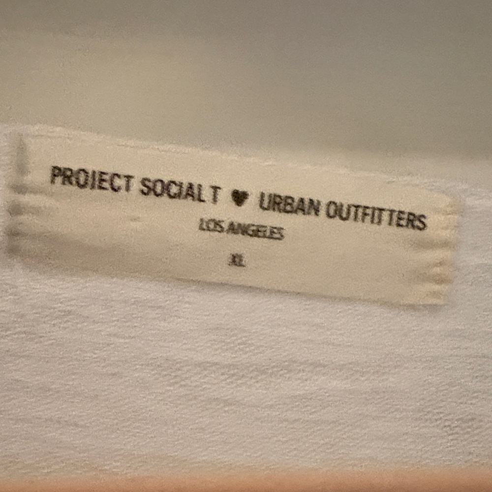 Project Social T Cream Urban Outfitters Top